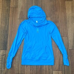 Women’s Lululemon teal pullover hoodie workout jacket - sz 6